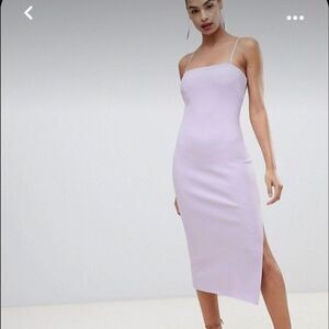 Bec + Bridge Exclusive Strappy Bodycon Midi Dress Dusty Lavender 8